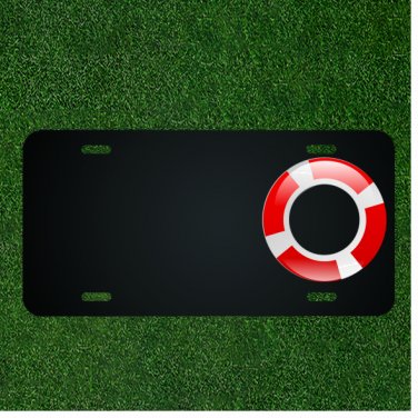 Custom Personalized License Plate With Add Names To Lifebuoy Float Lifesaving