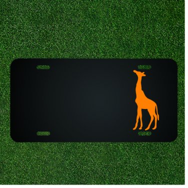 Custom Personalized License Plate With Add Names To Giraffe Animal Mammal