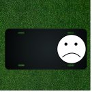 Custom Personalized License Plate With Add Names To Emoticon Unhappy Face