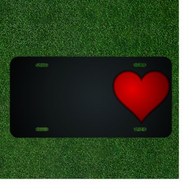 Custom Personalized License Plate With Add Names To Heart Valentine Valentines