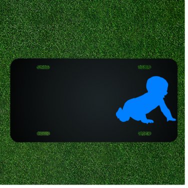 Custom Personalized License Plate With Add Names To Baby Crawling Infant