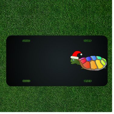 Custom Personalized License Plate With Add Names To Turtle Christmas Holiday