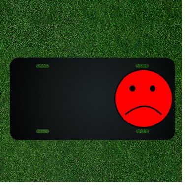 Custom Personalized License Plate With Add Names To Smiley Green Simple