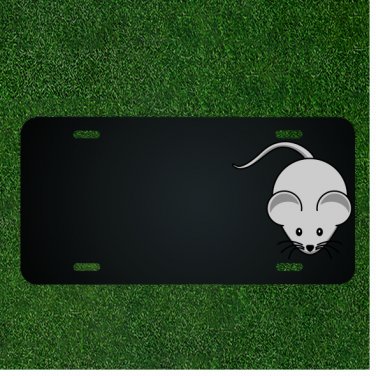 Custom Personalized License Plate With Add Names To Mouse Rodent Whiskers