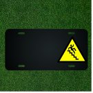 Custom Personalized License Plate With Add Names To Stairs Caution Hazard