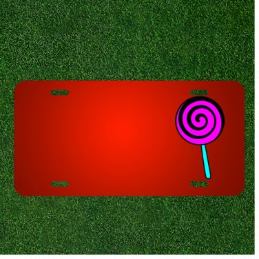 Custom Personalized License Plate With Add Names To Candy Lollipop Sweets