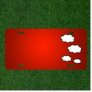 Custom Personalized License Plate With Add Names To Cloud White Shapes