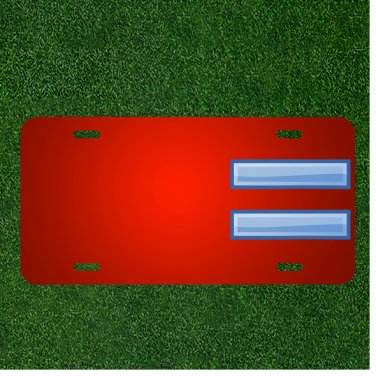 Custom Personalized License Plate With Add Names To Equals Maths Blue