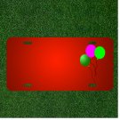 Custom Personalized License Plate With Add Names To Balloons Pink Green
