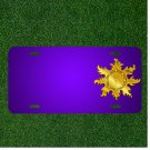 Custom Personalized License Plate With Add Names To Sun Gold Astrological
