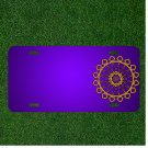 Custom Personalized License Plate With Add Names To Rosette Abstract Circle
