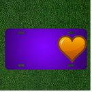 Custom Personalized License Plate With Add Names To Favorite Heart Selected
