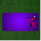 Custom Personalized License Plate With Add Names To Badminton Player Racket