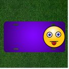Custom Personalized License Plate With Add Names To Emoticon Tongue Emotion