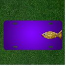 Custom Personalized License Plate With Add Names To Mosaic Gold Yellow