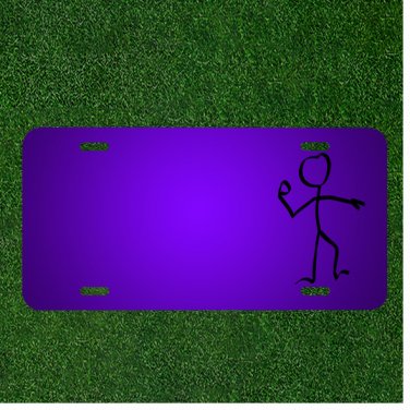 Custom Personalized License Plate With Add Names To Stickman Stick Figure
