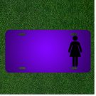 Custom Personalized License Plate With Add Names To Female Toilet Public