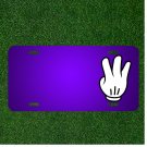 Custom Personalized License Plate With Add Names To Fingers Counting Three