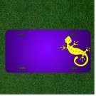 Custom Personalized License Plate With Add Names To Gecko Yellow Lizard