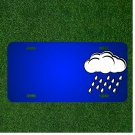 Custom Personalized License Plate With Add Names To Raincloud Rain Cloud