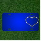 Custom Personalized License Plate With Add Names To Heart Stars Border