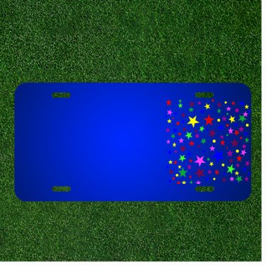 Custom Personalized License Plate With Add Names To Stars Pattern Background