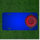 Custom Personalized License Plate With Add Names To Grayscale Swirling Circles