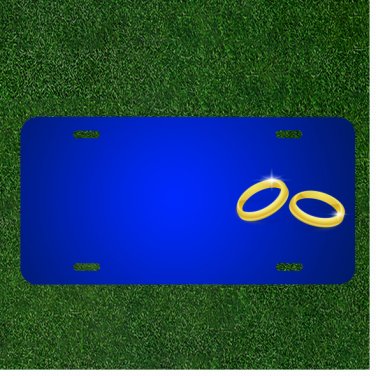 Custom Personalized License Plate With Add Names To Wedding Rings Jewellery