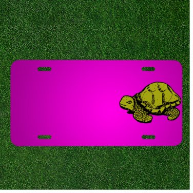 Custom Personalized Car License Plate With Add Names To Tortoise Green