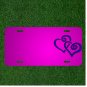 Custom Personalized Car License Plate With Add Names To Hearts Blue