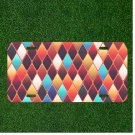 Custom Personalized Car License Plate With Abstract Colorful Background