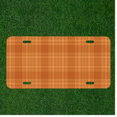 Custom Personalized License Plate Tag With Amazing Ginger Background Add Names