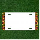 Custom Personalized License Plate Auto Tag With Flower Outlines Add Names