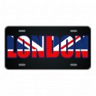 Custom Personalized License Plate Car Tag With London Flag Colors
