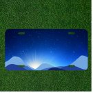 Custom Personalized License Plate Auto Tag With Blue Dark Sky Design Add Names