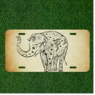 Custom Personalized License Plate Auto Tag With Amazing Elephant Design Art
