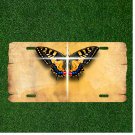 Custom Personalized License Plate Tag With Stunning Ancient Book Of Butterfly