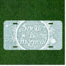 Custom Personalized License Plate Auto Tag With Snow Is Magical