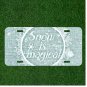 Custom Personalized License Plate Auto Tag With Snow Is Magical