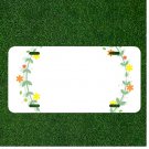 Custom Personalized License Plate Tag With Circle Flowers Add Names Or Pictures