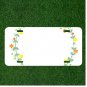 Custom Personalized License Plate Tag With Circle Flowers Add Names Or Pictures