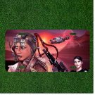 Custom Personalized License Plate Auto Tag With Galaxy Women And Space Ship