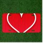 Custom Personalized License Plate Car Tag With Heart Red White Love Plate