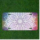 Custom Personalized License Plate Auto Tag With Amazing White Sunflower Design