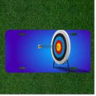 Creative License Plate Auto Tag With Bulls Eye Dart Board Add Names