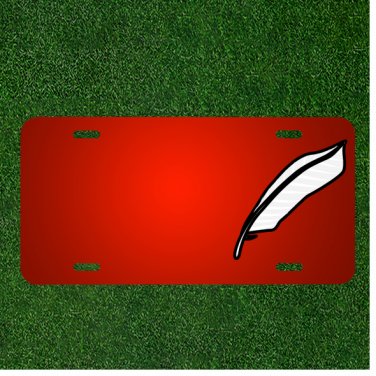 Custom Personalized License Plate With Add Names To Feather White Bird Fly