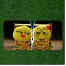Custom Personalized License Plate Auto Tag With Emoji Love Design Art
