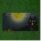 Custom Personalized License Plate Auto Tag With Pumpkins Moon And Wicked House