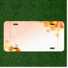 Custom Personalized License Plate Auto Tag With Fall Leaves Background Add Names