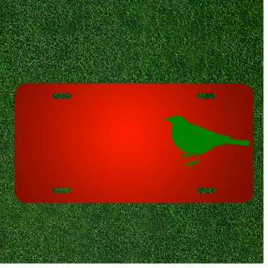 Custom Personalized License Plate With Add Names To Bird Animal Silhouette
